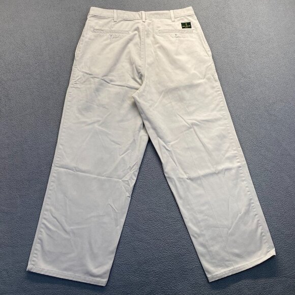 Bill Blass Pants Men Size 34x32 Tan Cotton Blend Pleated Classic Fit - Picture 7 of 9